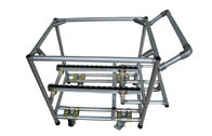 Adjustable aluminium merakit pipa baja penyimpanan rak Hand Truck Trolley ODM / OEM