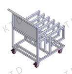 Heavy Duty Transport Trolley Featuring Steel Frame Construction Perfect for Warehouse Logistics and Material Transport
