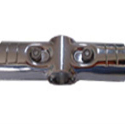 Cross Type Chrome Pipe Connectors Smooth For 28mm Pipe