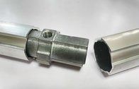 Konektor Pipa Logam Industri Bi Directional Round Zinc Alloy Sandblasting Silver