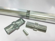 Konektor Pipa Logam Industri Bi Directional Round Zinc Alloy Sandblasting Silver