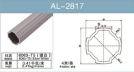 Lean Aluminium Alloy Tube Diameter 28mm Tube Wall Thickness 1.7mm Flat Silver White AL-2817