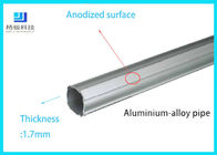 Lean Aluminium Alloy Tube Diameter 28mm Tube Wall Thickness 1.7mm Flat Silver White AL-2817