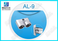 Paralel Double Aluminium Alloy Pipe Fitting Rectangle Oxide Sandblasting Jionts AL-9
