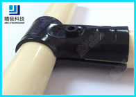 Sambungan Logam yang Dapat Disesuaikan Untuk Ketebalan Rak Pipa 23mm T Type Black Tubing Joint HJ-1