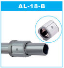 Konektor Sambungan Tubing Aluminium Luar Perak Anodizing AL-18-B Tanpa Slot