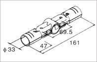 Pipa logam Adjustable ganda konektor 28mm pipa Fitting untuk dilapisi pipa