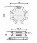 Industrial Workbench Plastic Cap Aluminium Pipe Fitting AL-26 Untuk OD 28mm