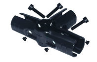 Empat cara hitam sendi pipa logam / konektor Wear-menolak.