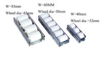 Sistem Roller Track Rangka Besi 60mm White Placon Roller Track Untuk Konveyor