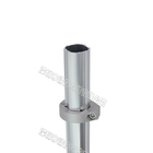 Round Fixed Aluminium Pipe Joint Silvery White Connecting Pipes Untuk Meja Kerja / Rak