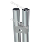 ISO9001 AL-11 Aluminium Tube Fitting Die Casting Konektor Paralel Tabung Ganda