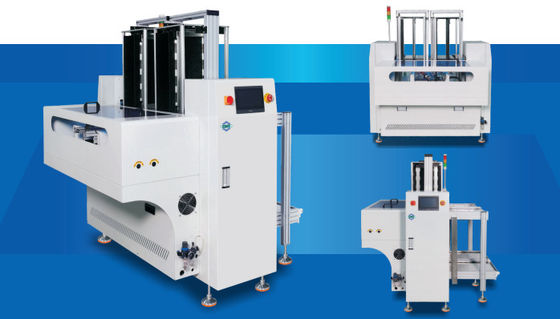 Monorail SMT PCB Conveyor Machine NG OK Plate Collector 330x250mm Penanganan Papan