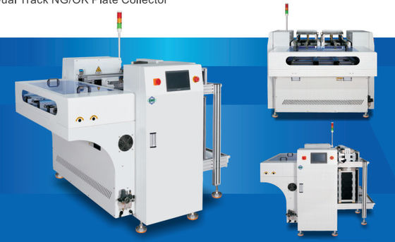 Sistem Kolektor Pelat NG OK Konveyor SMT PCB Dual Track yang Dapat Disesuaikan