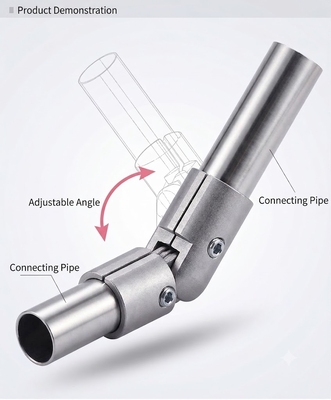 Industrial Die Casting Rotatable Aluminium Tubing Joints with Anodic Oxidation untuk assembly line dan storage racks