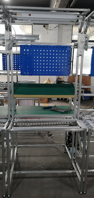 Aluminium Profile ESD Lean Workstation dengan Pegboard, Flow Rack & Sistem Pencahayaan