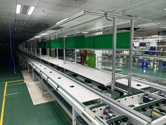 Double Speed Chain Conveyor Line, Automated Assembly Production Line untuk bengkel