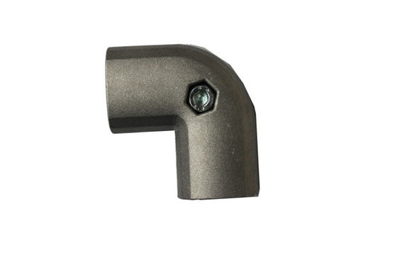 90 derajat Wanita Hadiri Aluminium Pipe Joint Die Casting Elbow Connector untuk Sistem Tubing Rack